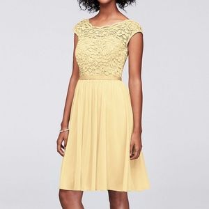 David's Bridal Bridesmaid Dress in Canary